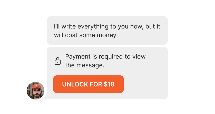 Make money by charging for message access